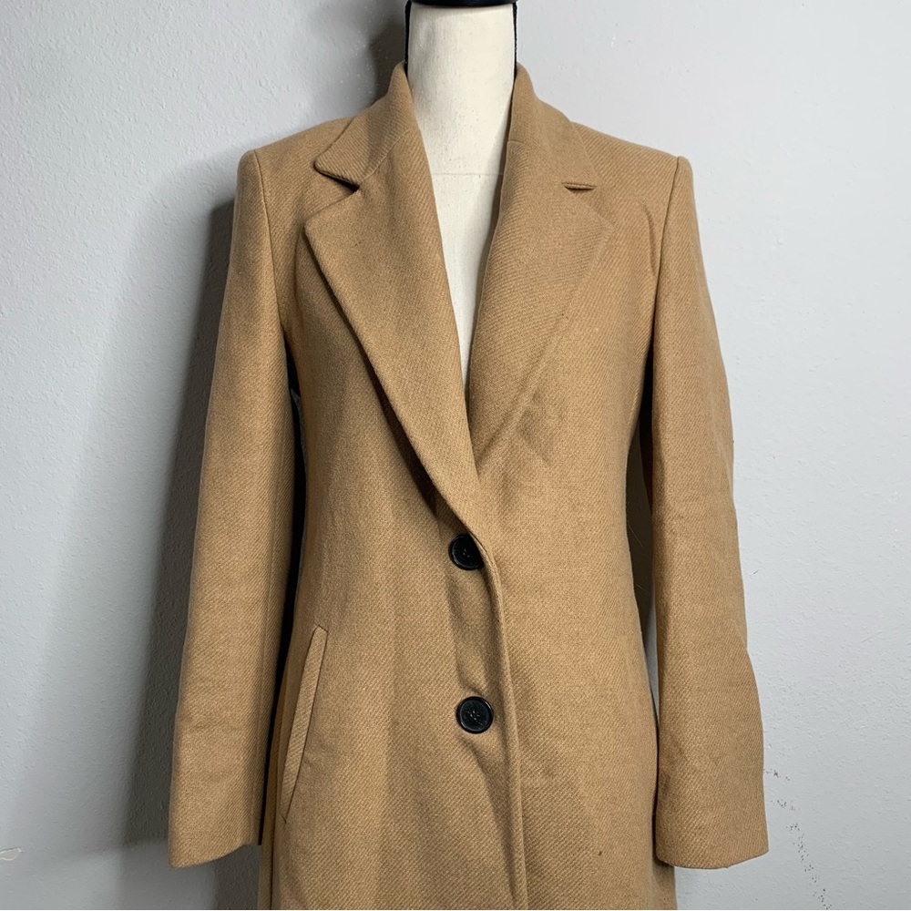 Zara Tan Single Breasted Trench Coat - Picture 7 of 13
